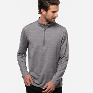 Travis Mathew Havasu Quarter Zip Pullover in Gray Size Medium